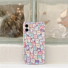 Kitty Cat Pastel Pattern Phone Case