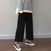 Casual Wide Legs Korean Style Ankle Pants - My Kawaii Space