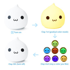 Kawaii Raindrop Silicone Lamp