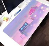 Japanese Digital Art Landscape Pink Aesthetic Mouse Pad