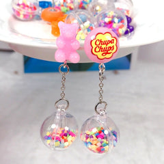 Cute Chupa Chups Candy Gummy Earrings