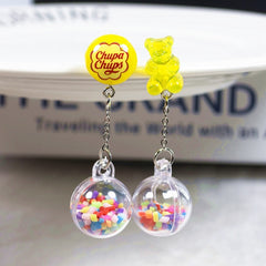 Cute Chupa Chups Candy Gummy Earrings