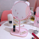 Cat Ears Makeup Mirror with Accessories Organizer - My Kawaii Space