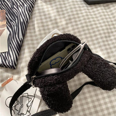 Black Cat Plushie Crossbody Bag - My Kawaii Space