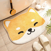 Kawaii Shiba Inu and Cat Non-Slip Rug
