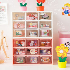 Nine-grid Transparent Storage Drawer