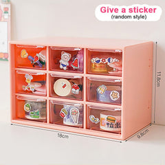 Nine-grid Transparent Storage Drawer