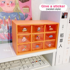 Nine-grid Transparent Storage Drawer