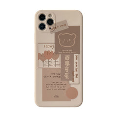 Retro Chocolate Cake Bear Phone Case