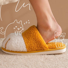 Kawaii Cat Paw Warm Fur Slippers