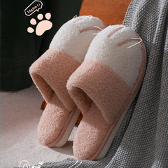 Kawaii Cat Paw Warm Fur Slippers