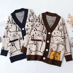 Harajuku Kawaii Popular Cat🐱 Cardigan
