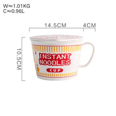 Funny Instant Ramen Ceramic Bowl