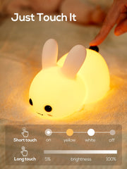 Cute Bunny Touch Sensitive Night Lights