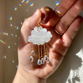 Handmade Acrylic Rain Cloud Earrings