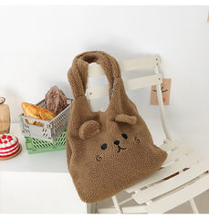 Fluffy Plush Cute Lamb Tote Bag