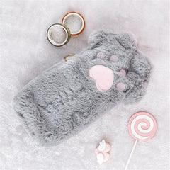 Cat Fluffy Paw Pencil Case - My Kawaii Space