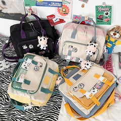 Kawaii Cow College Backpack