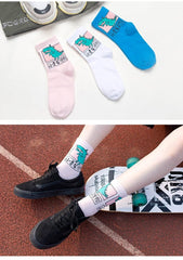 Artsy Dinosaurs Harajuku Pop Socks - My Kawaii Space