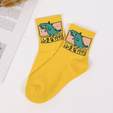 Artsy Dinosaurs Harajuku Pop Socks - My Kawaii Space