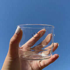 Smiley Face Glass Cup
