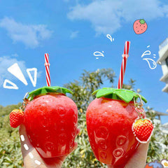 Fresh Strawberry Straw Bottle