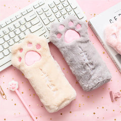 Cat Fluffy Paw Pencil Case - My Kawaii Space