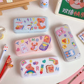 Korean Cute Teddy Bear Pencil Box