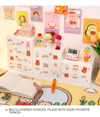 Multi-Layer Desk Organizer Storage Box