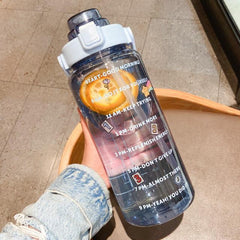 Clear Motivational Gym Water Bottle - My Kawaii Space