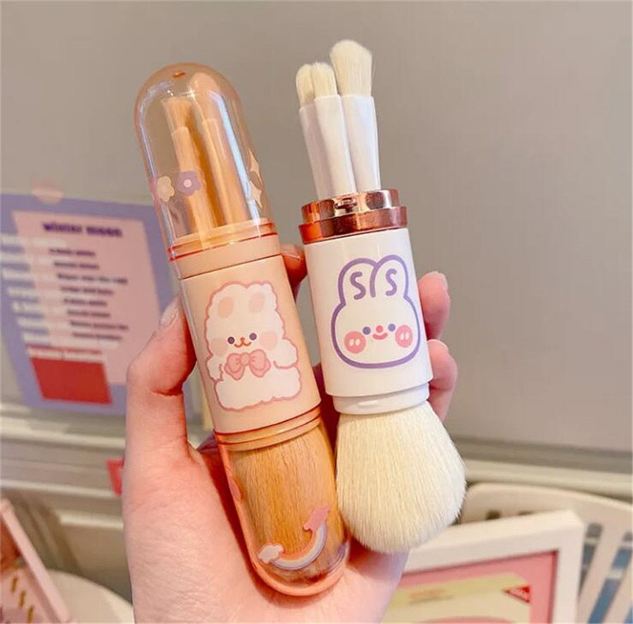 Kawaii Bunny/Bear Portable Makeup Brushes