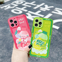 Strawberry Melon Beverage Digital Art Phone Case