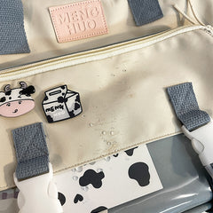 Kawaii Cow College Backpack