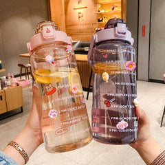 Clear Motivational Gym Water Bottle - My Kawaii Space