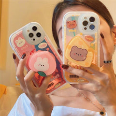 Jelly Peach Bunny/Cheese Bear Phone Case