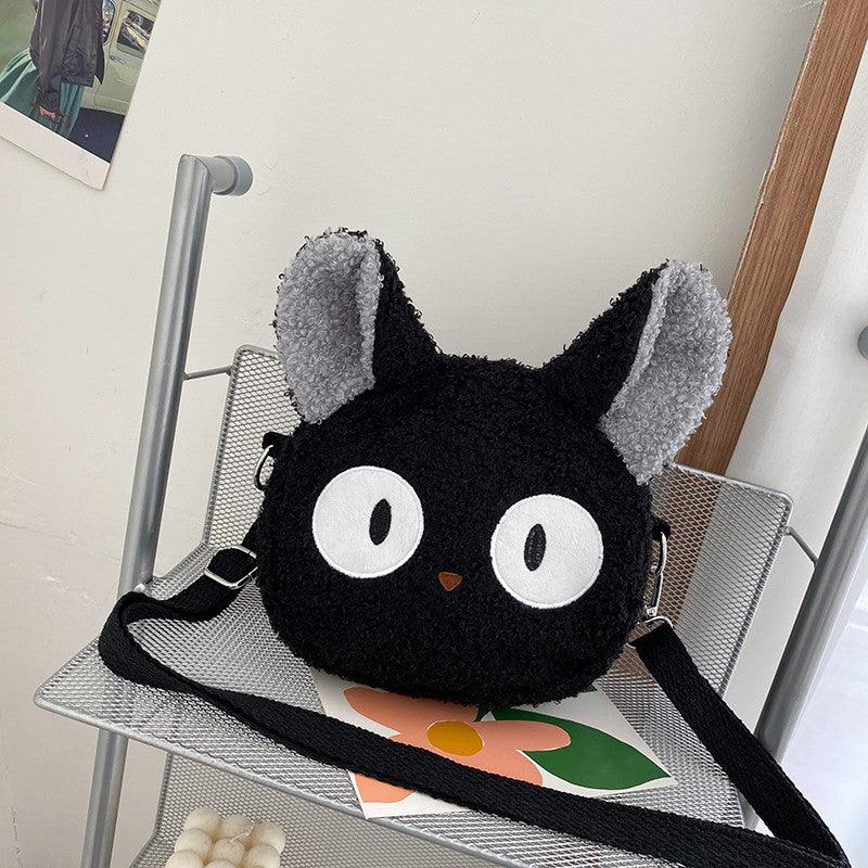 Black Cat Plushie Crossbody Bag - My Kawaii Space