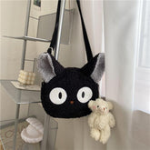 Black Cat Plushie Crossbody Bag - My Kawaii Space
