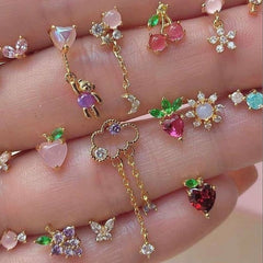 Dainty Crystal Stud Earrings