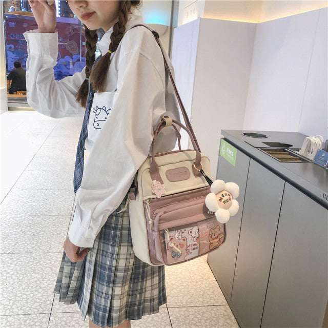Kawaii Nylon Mesh Convertible Backpack