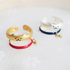 2 Piece Cute Cat Hug Rings