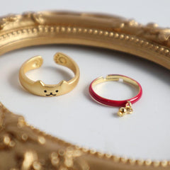 2 Piece Cute Cat Hug Rings