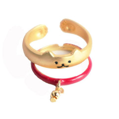 2 Piece Cute Cat Hug Rings