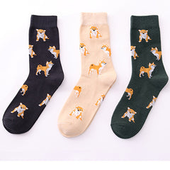 Shiba Inu/Kitten/Piggy Pattern Socks