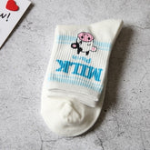 Japanese Kawaii Strawberry Banana Milk Ankle Socks