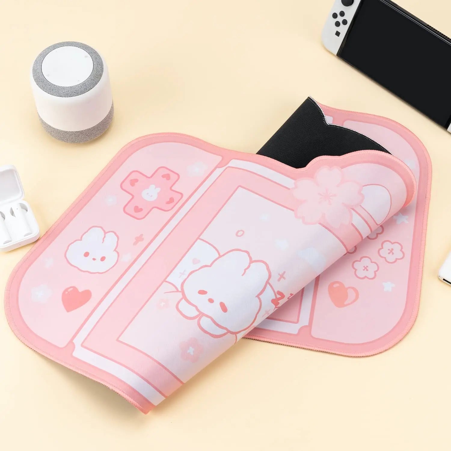 Large Kawaii Pink Bunny Switch Mousepad