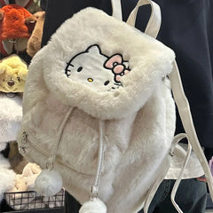 Small Kawaii Cartoon Plushie Fluffy Backpack