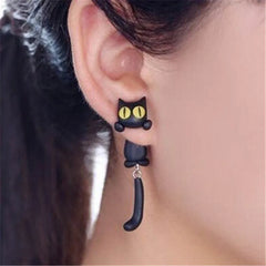 Handmade Cute Cat Clay Earring