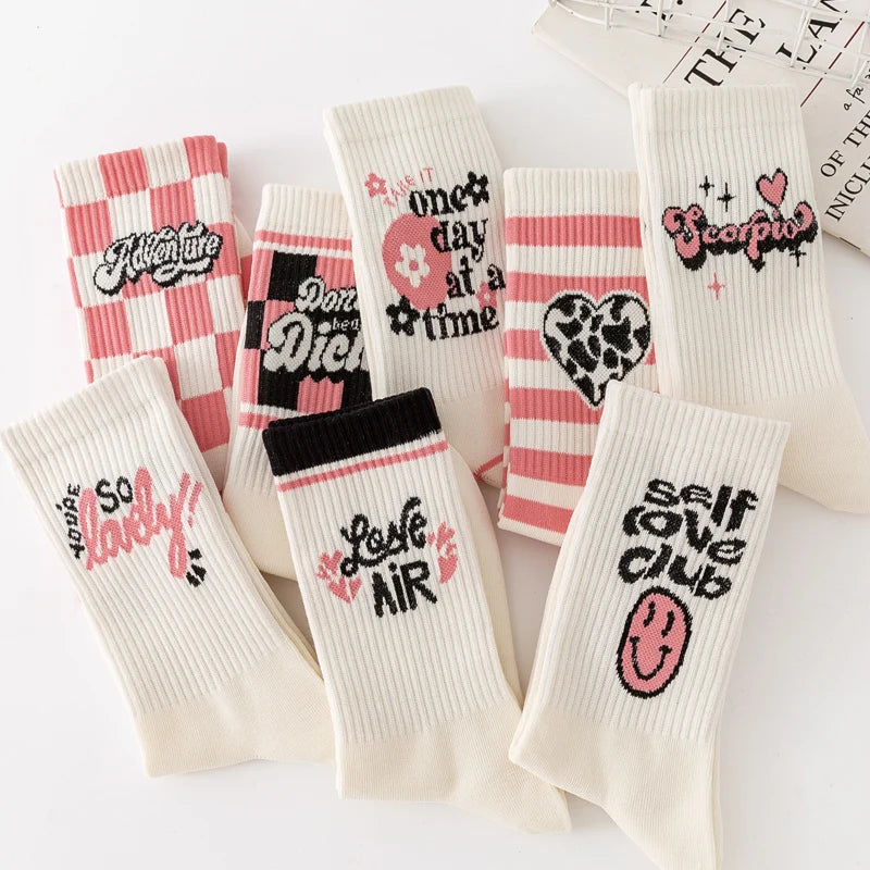 Korean Pink Y2k Vibe Socks