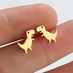 Cute Digital Dinosaur Earrings