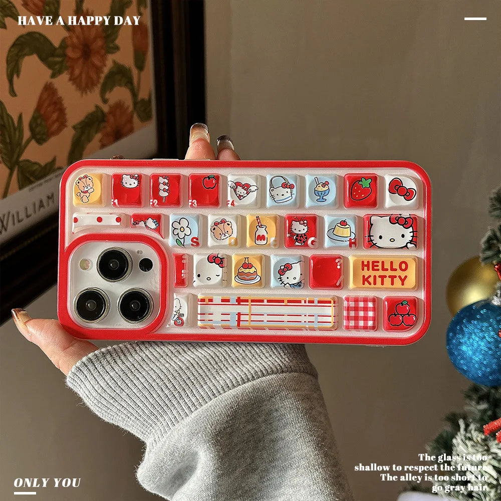 Kawaii Cartoon Keyboard ASMR Phone Case